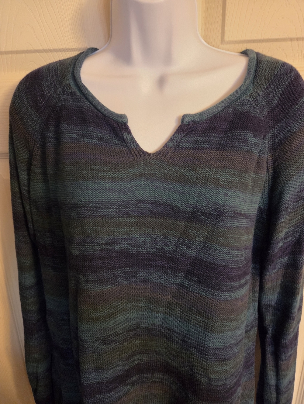 Eddie Bauer Striped Knit Sweater Size Large - Picture 4 of 12